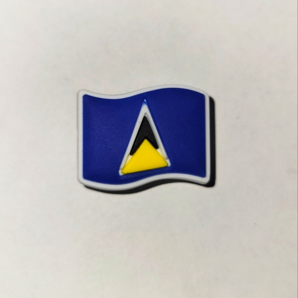 St Lucia Flag Jibbitz Shoe Charm